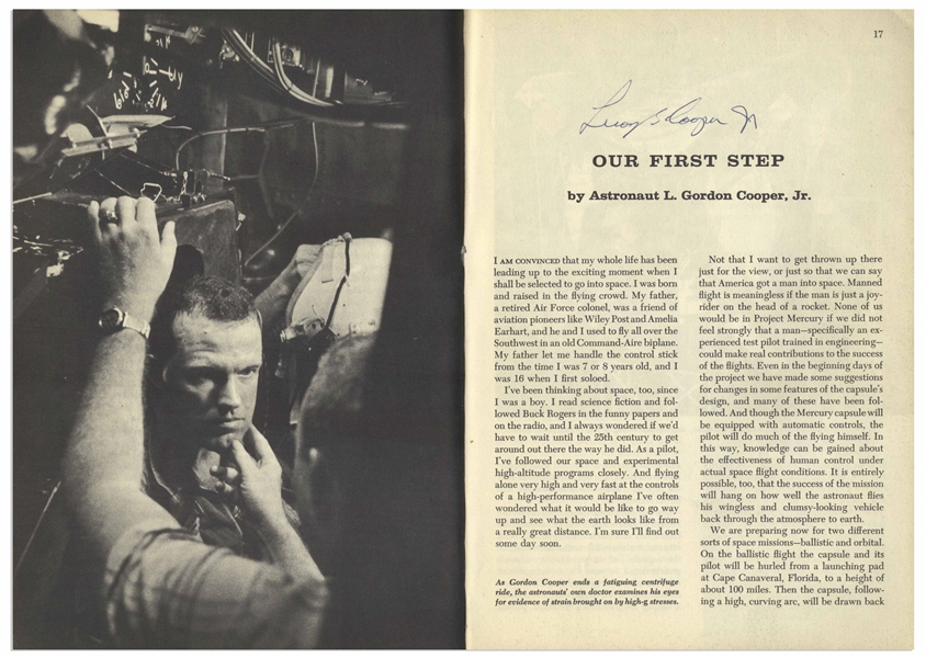 ''The Astronauts Pioneers in Space'' Signed by Four of the Mercury 7:  Scott Carpenter, Gordon Cooper, John Glenn and Gus Grissom